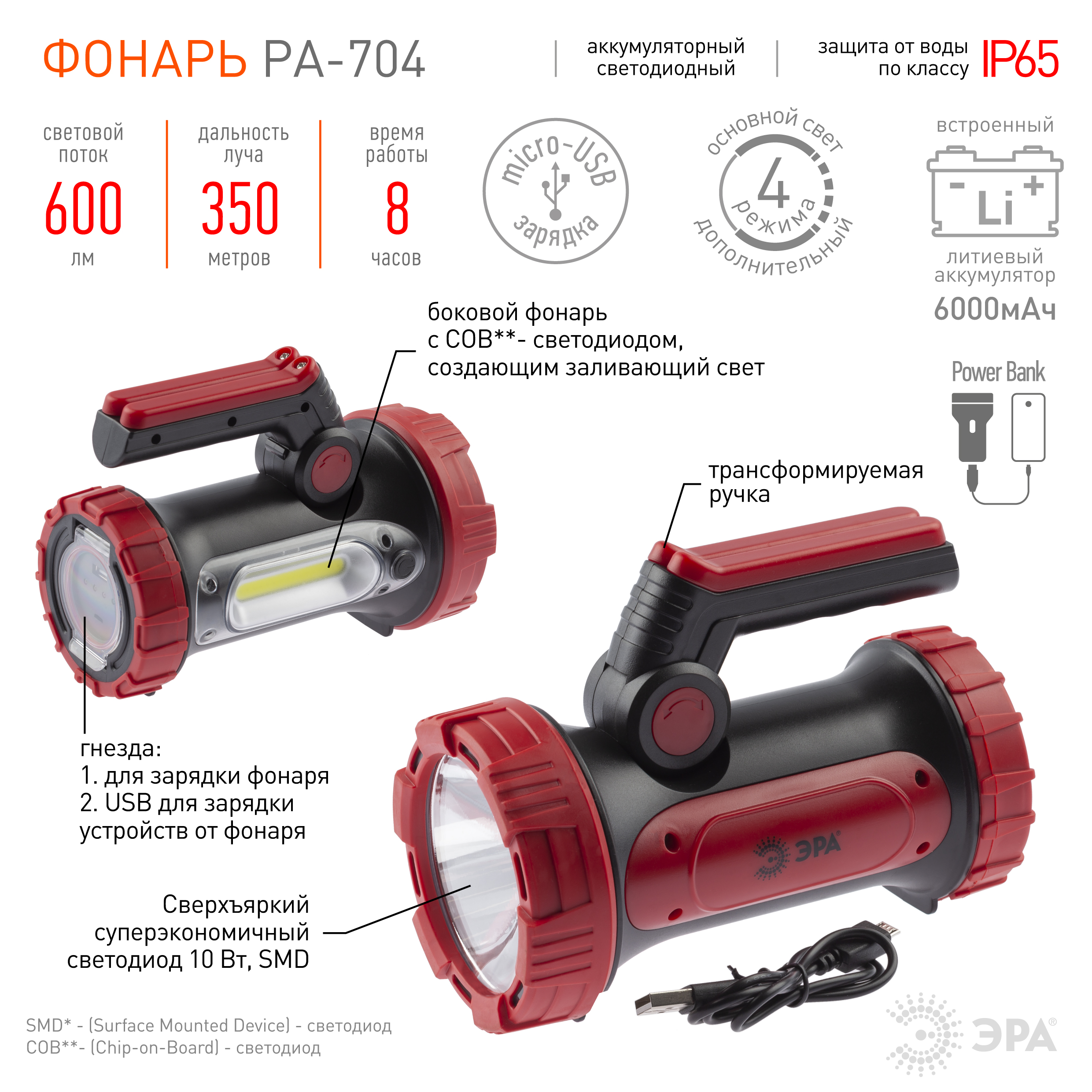 Фонарь-прожектор PA-704