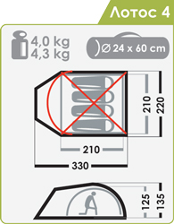 Палатка "Лотос-4"